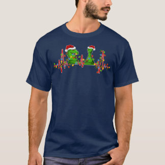 Ljus Heartslag schess Chess Game Älskare Julafton T Shirt