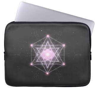 Ljus helig geometri stjärnmönster laptop fodral