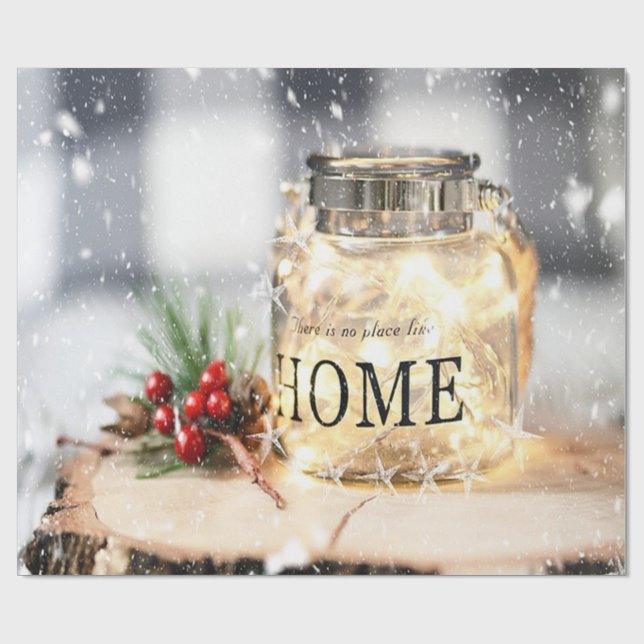 Ljus, hem jul firande presentpapper (Platt)
