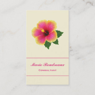 Ljus hibiskusblomma visitkort