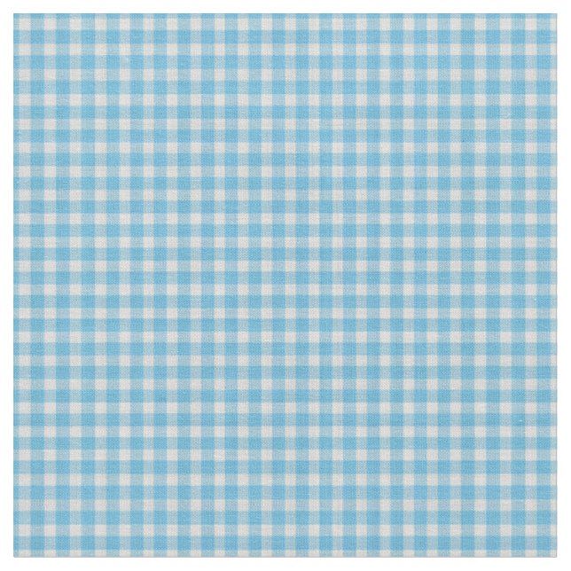 Ljus himmelblå gingham-rutigt mönster   tyg (Närbild)