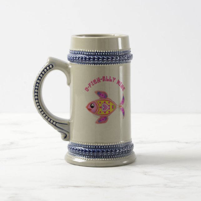 Ljus hjärta fisk: Strålande Latte-mugg Sejdel (Vänster)