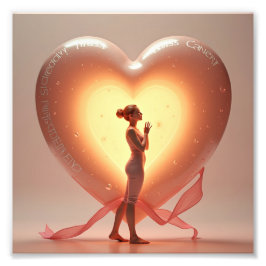 Ljus hjärta fototryck