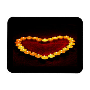 ljus, hjärtformade magnet