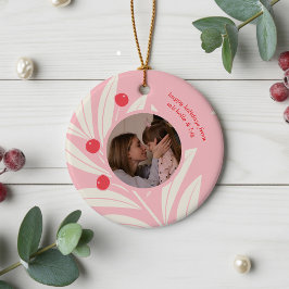 Ljus Holiday Foliage Julgransprydnad Keramik