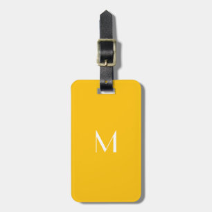 ljus honung amber - lägg till monogram bagage tag bagagebricka
