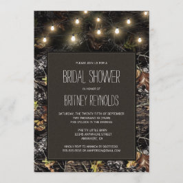 Ljus + Hunting Camo Inbjudningskort för möhippa