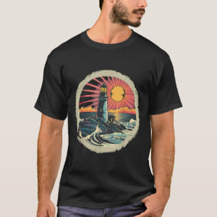 Ljus Hus Strand Hus Segling Båttur Hav Ljus T Shirt