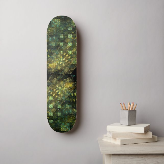 Ljus i Abstrakt Art Skateboard City Bräda 20 Cm (Väggkonst)