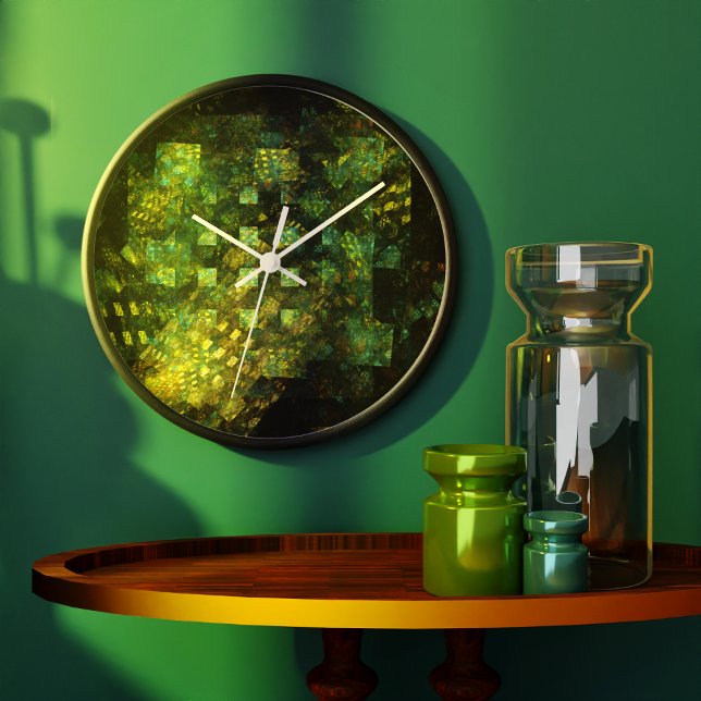 Ljus i Abstrakten City Art Round Stor Klocka (Lights in the City Abstract Art Round Wall Clock)
