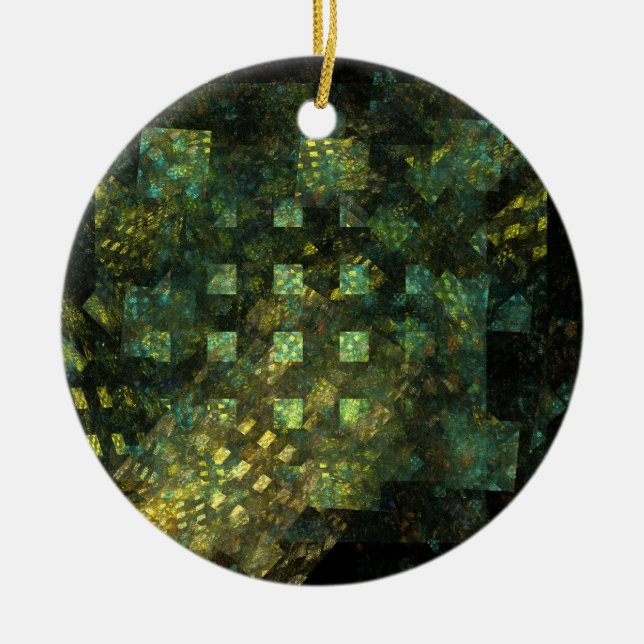 Ljus i City Abstrakt Art Circle Ornament (Framsidan)