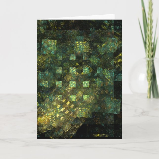 Ljus i City Abstrakt Art Greeting Card Kort (Framsida)