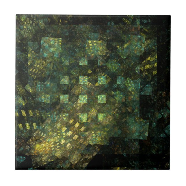 Ljus i City Abstrakt Art Tile Kakelplatta (Framsidan)