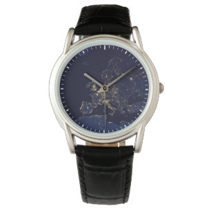 Ljus i flera europeiska och nordiska städer. armbandsur