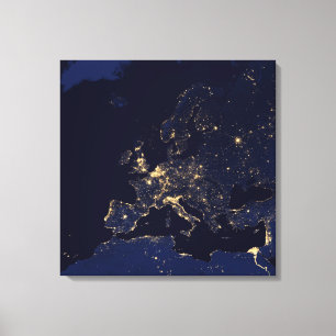 Ljus i flera europeiska och nordiska städer. canvastryck