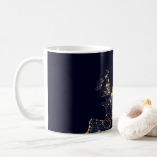 Ljus i flera europeiska och nordiska städer. kaffemugg
