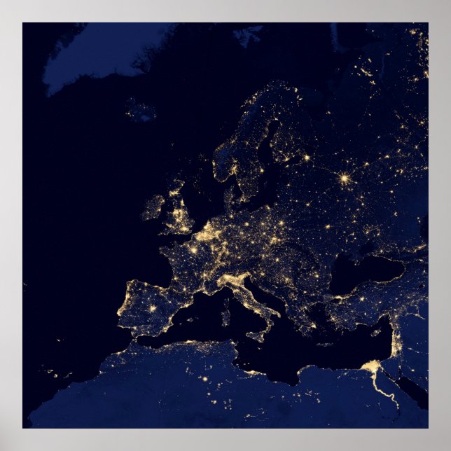 Ljus i flera europeiska och nordiska städer. poster (Framsidan)