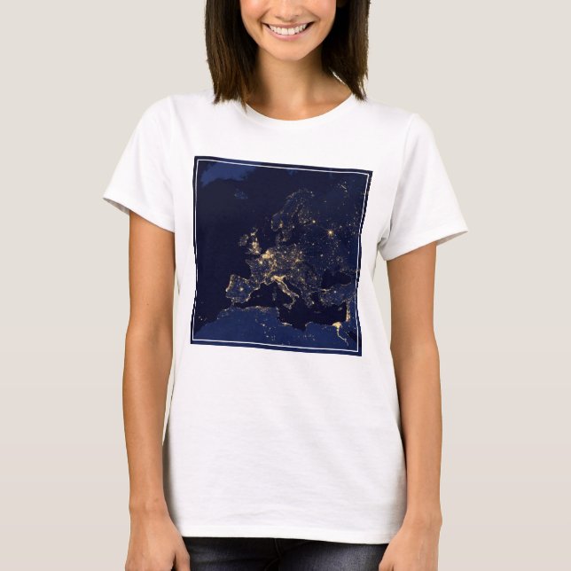 Ljus i flera europeiska och nordiska städer. t shirt (Framsida)