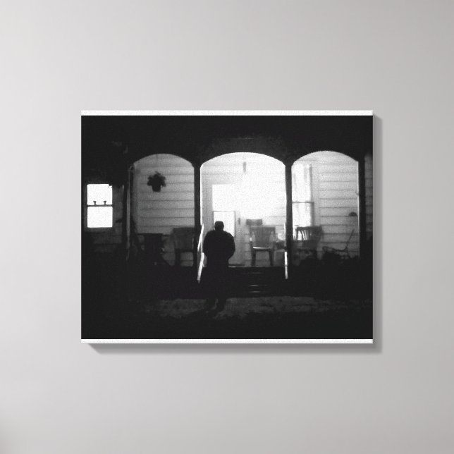 Ljus i mörkret (hemmet kommer) canvastryck (Framsida)