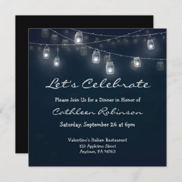 Ljus i murar för middagsfirande inbjudningar