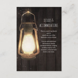 Ljus i rustika lyktor Ladan Trä Bröllopsdetaljer Tilläggskort
