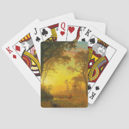 Ljus i skogen (av Albert Bierstadt) Casinokort