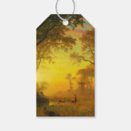 Ljus i skogen (av Albert Bierstadt) Presentetikett
