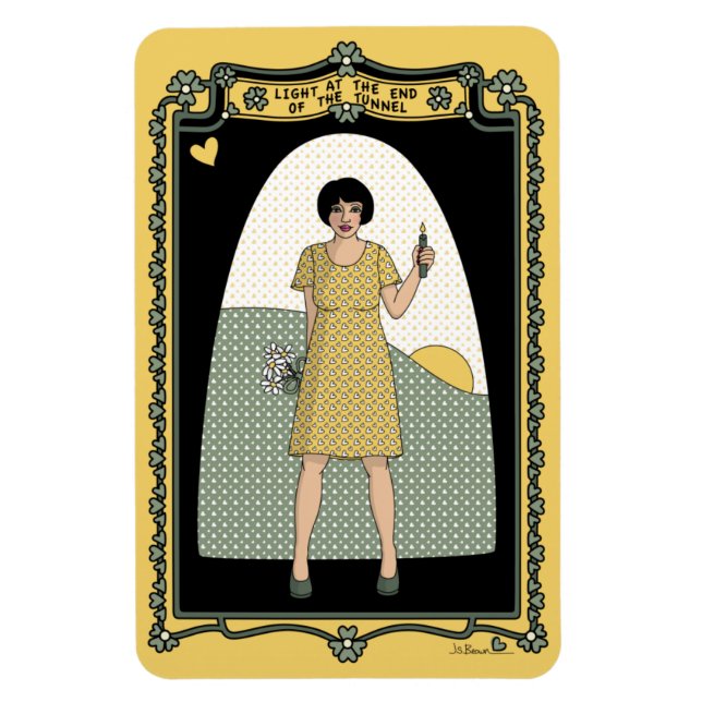 Ljus i slutet av kylskåpet Tunnel_A_4x6 Magnet (Vertikal)