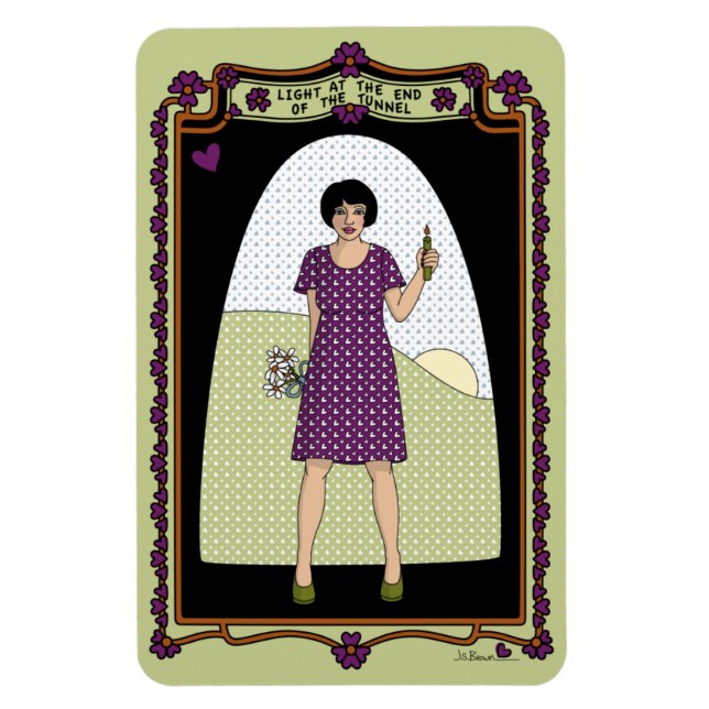 Ljus i slutet av tunneln_A_4x6 kylskåp Magnet (Vertikal)