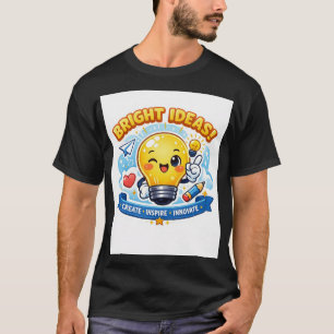 Ljus idé: Söt, lekfull Sticker-stil glödlampa T Shirt