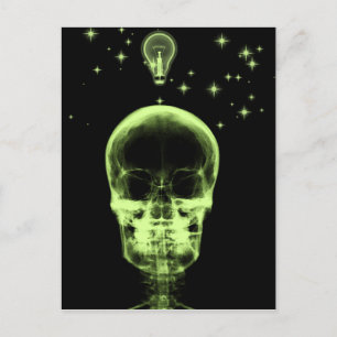 Ljus Idea X-Ray Skeleton - Lime Green Vykort