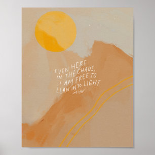 Ljus in Light - inspirerande citattecken - positiv Poster