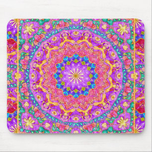 Ljus Indien vattenfärgMandala Mousepad Musmatta