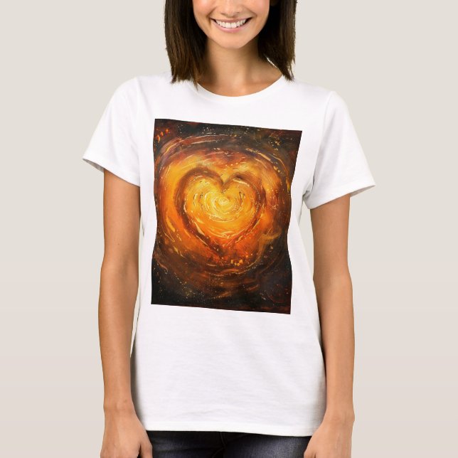 Ljus inifrån - Hjärtmagnetdesign T Shirt (Framsida)