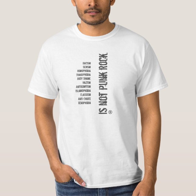 Ljus inte Punk Sten Tee (Framsida)