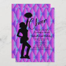 Ljus Iridescent Silouhette Cheerleader Birthday