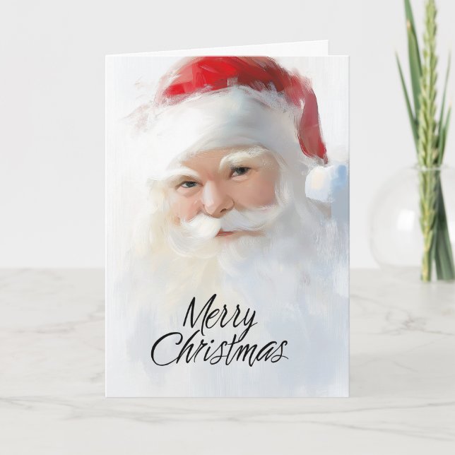 Ljus Jul Santa Kort (Framsida)