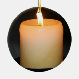 ljus julgransprydnad keramik