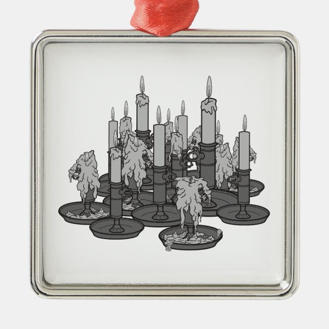 ljus julgransprydnad metall (Framsidan)