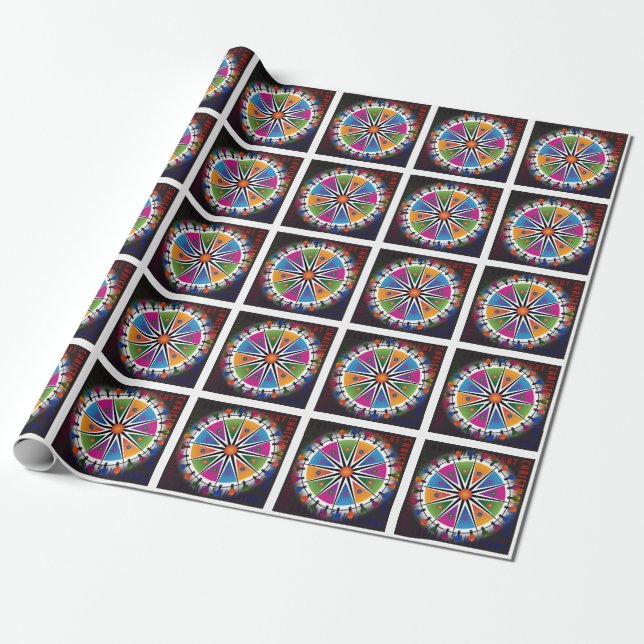 Ljus julklappspapper presentpapper (Utrullad)