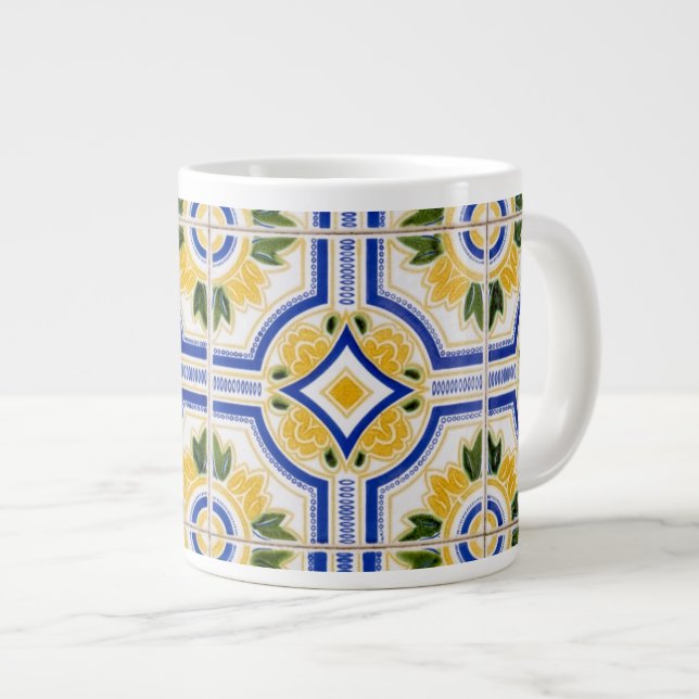 Ljus kakelmosaik, Portugal Jumbo Mugg (Framsida höger)