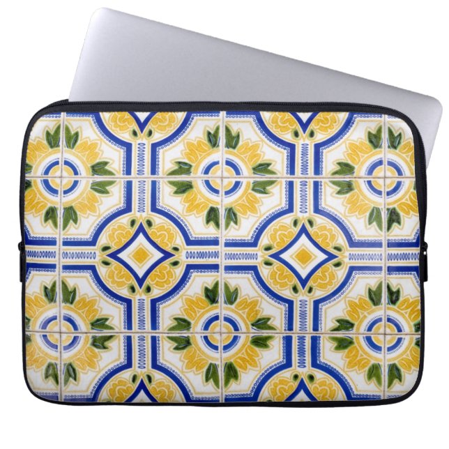 Ljus kakelmosaik, Portugal Laptop Fodral (Framsidan)