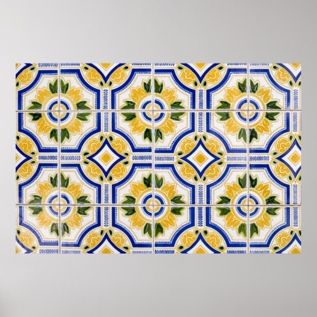 Ljus kakelmosaik, Portugal Poster (Framsidan)
