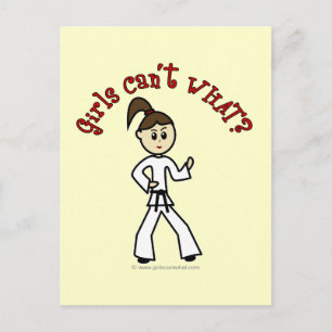Ljus Karate Flicka Vykort