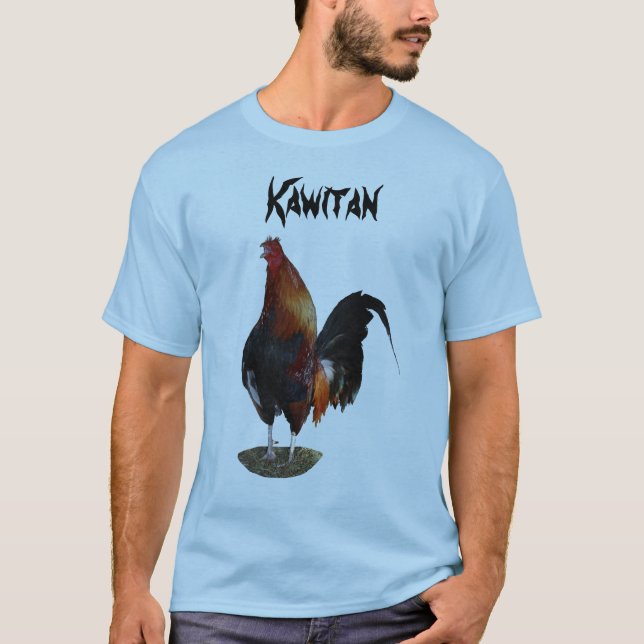 Ljus Kawitan grundläggande T-tröja - blått Tee Shirt (Framsida)