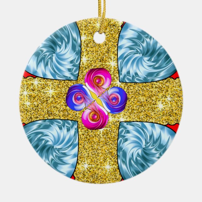 Ljus Keramisk Cirkel Ornament (Framsidan)