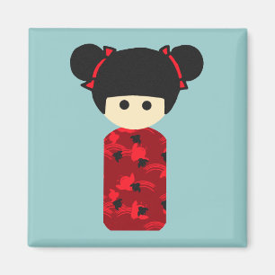 Ljus Kokeshi magnet