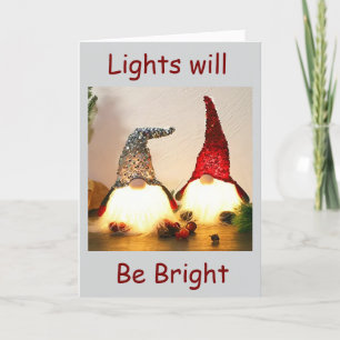 "LJUS KOMMER ATT VARA BRIGHT" GNOME CHRISTMAS DELI HELGKORT