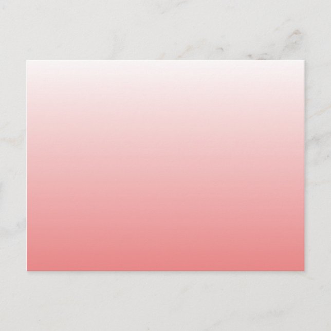 Ljus korallfärg gradient vykort (Framsida)