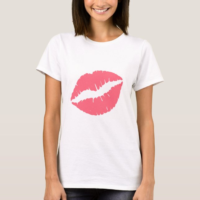 Ljus korallrosa tee (Framsida)